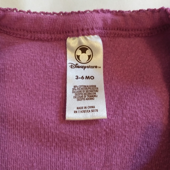 Disney Minnie Mouse Pink Velour Onesie Sleepsuit Long Sleeve Crew Neck - Picture 9 of 9